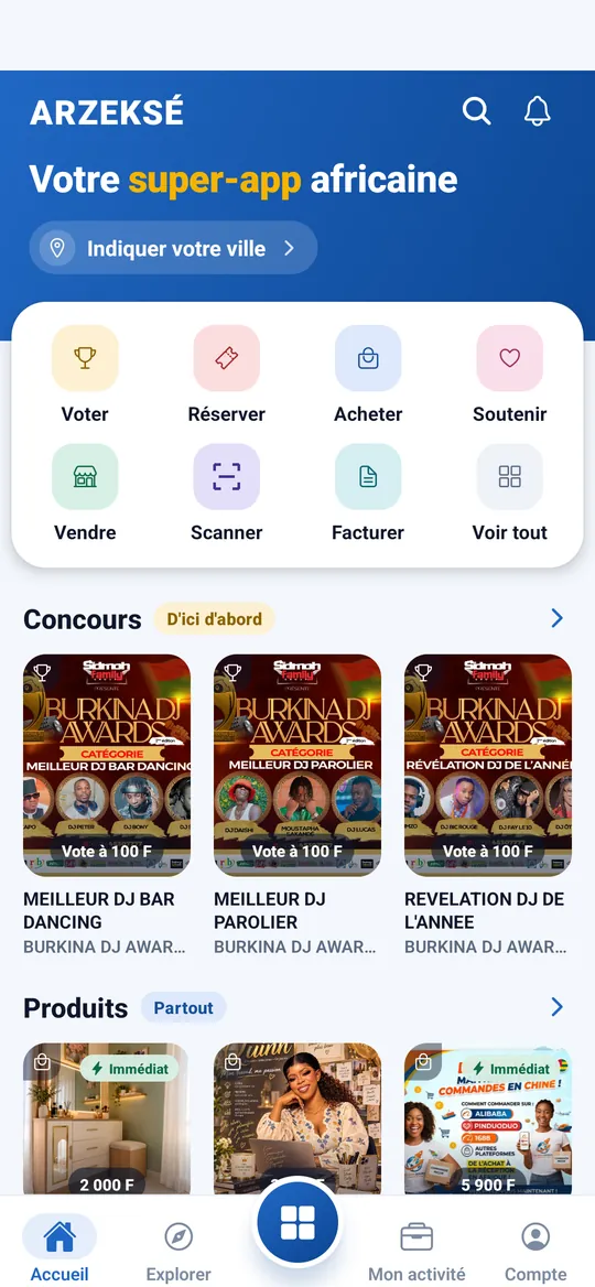 Application ARZEKSE, conçue par Galaxie Team